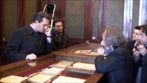 Il SINDACO di Napoli  VISITA la  BIBLIOTECA NAZIONALE