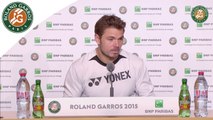 Conférence de presse Stanislas Wawrinka Roland-Garros 2015 / 8e de finale