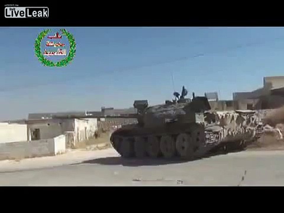 FSA tank hit By Syrian Army anti-tank missile