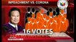 CHIEF JUSTICE CORONA NEEDS 7 VOTES TO ACQUIT, 16 TO CONVICT!