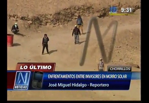 Morro Solar: Invasores se enfrentan con machetes y piedras