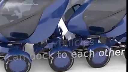 This tiny car can change shape, drive sideways