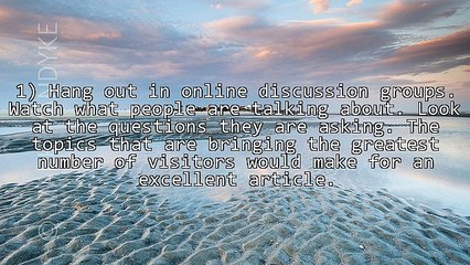Ten top tips on making money online with articles