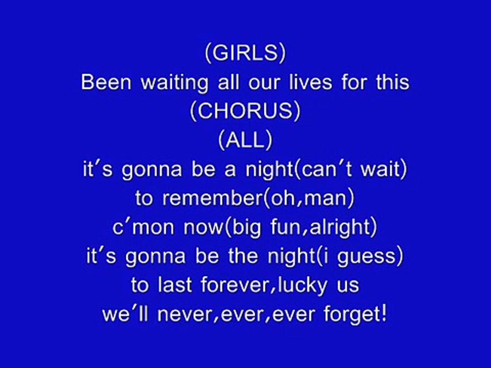 high school musical 3-a night to remember lyrics