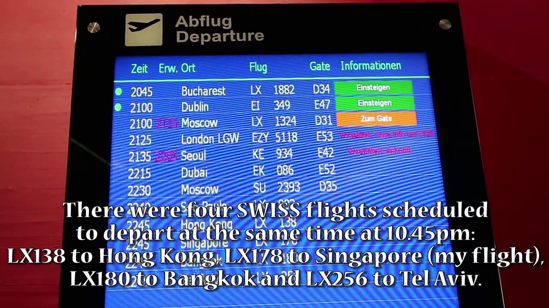 Swiss Int L Airlines Flight Review Lx178 Zurich To Singapore Video Dailymotion
