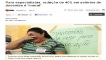 COVARDIA SALÁRIOS DE PROFESSORES REDUZIDOS EM 40% POR VEREADORES