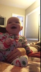 Baby Laughing Hysterically At Older Sister