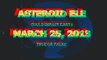 ASTEROID ELE IMPACT EARTH MARCH 25, 2013