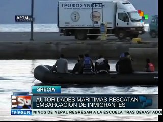 Grecia: rescatan a migrantes que huían de guerra en Medio Oriente