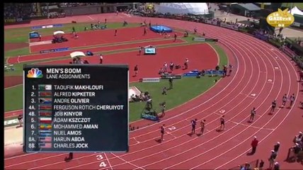 Makhloufi termine 3ème du 800m au meeting Eugène 2015