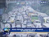 Road repairs trigger heavy traffic in Metro Manila