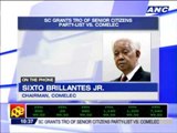 Senior citizen Brillantes didn't vote for Senior Citizens party