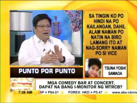 Punto por Punto: Mga comedy bar at concert, dapat na bang i-monitor ng MTRCB?