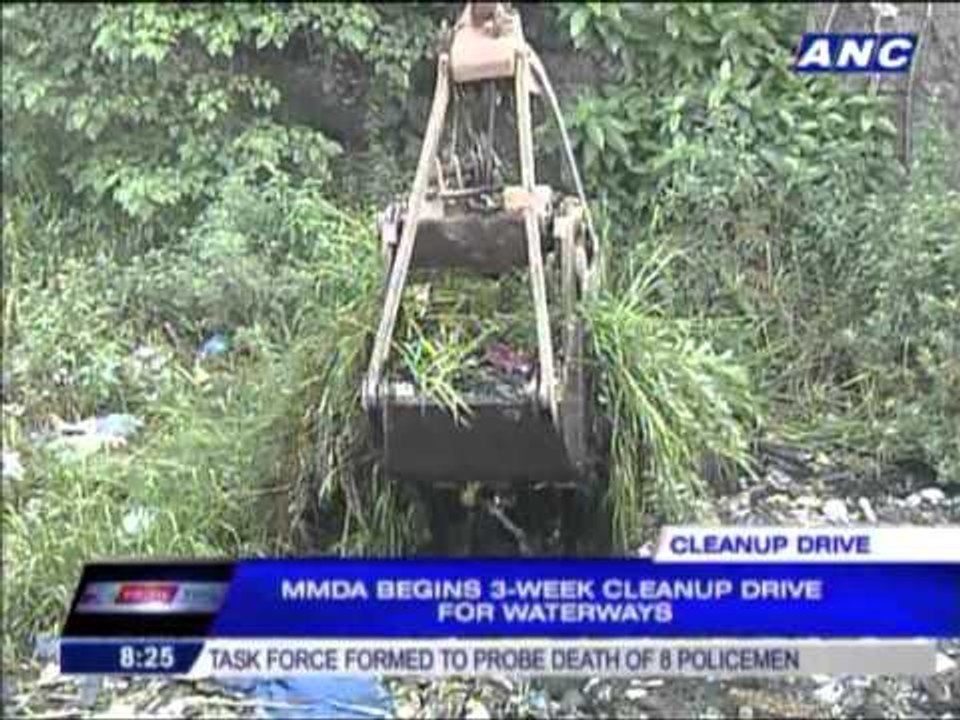 MMDA begins 3week clean-up drive of waterways