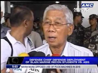 Gazmin defends 'test mission' vs Abu Sayyaf