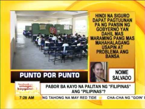 Punto por Punto: Pilipinas o Filipinas?
