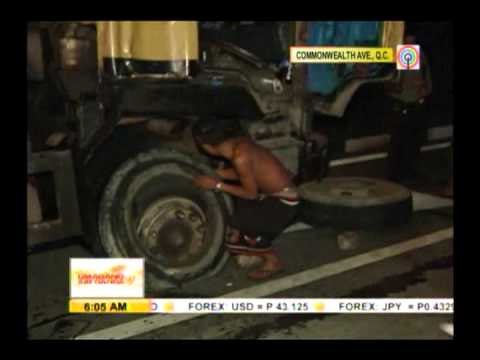 Car with sleepy driver hits truck; 3 hurt