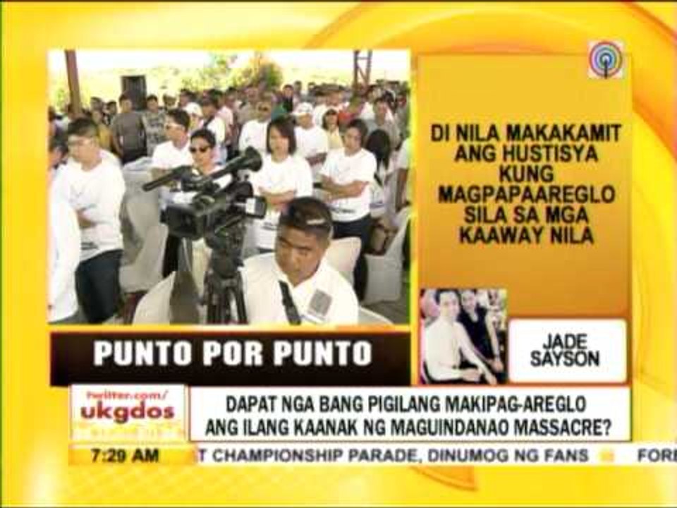 Punto por Punto: Relatives of the victims of  Maguindanao massacre, hihingi na ng tulong sa UN