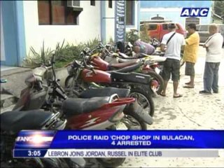 4 arrested in motorcycle 'chop shop'