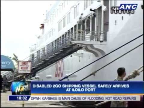 Disabled 2GO ship safely arrives safely