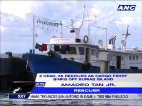 2 dead, 55 rescued from capsized ferry