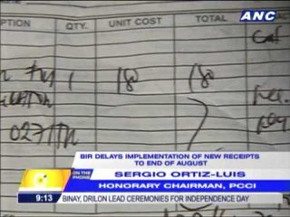 BIR delays implementation of new receipts to August 31