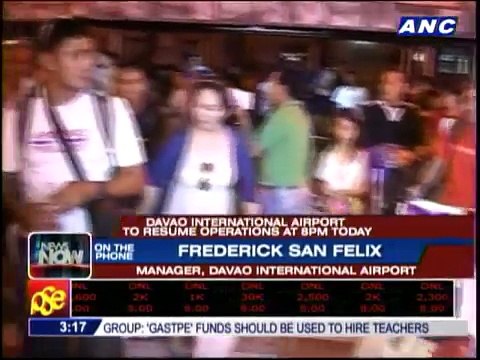 Davao airport expected to resume ops tonight