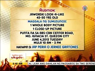 ABS-CBN searching for Jaworski look-alike