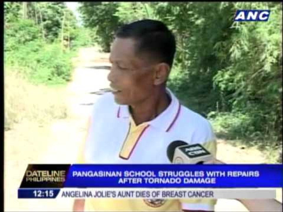 Pangasinan school damaged by tornado