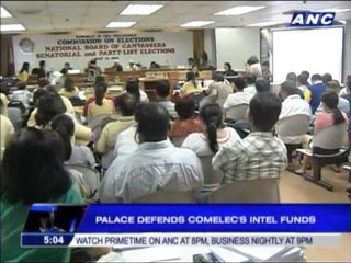 Palace defends Comelec's intel funds