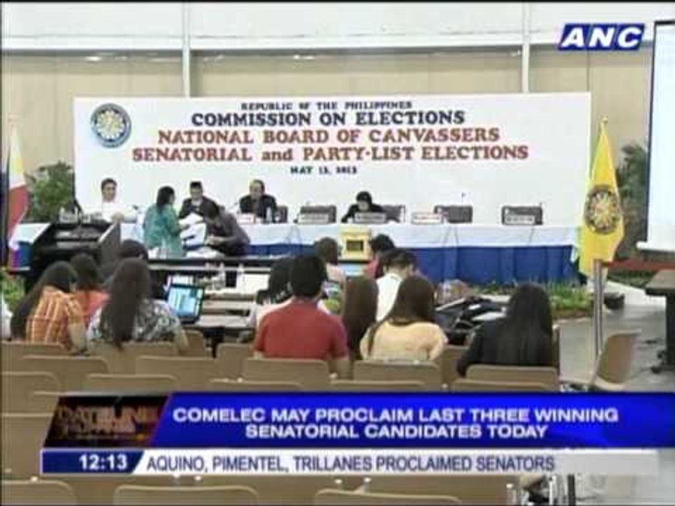 Comelec may proclaim last 3 senators-elect today