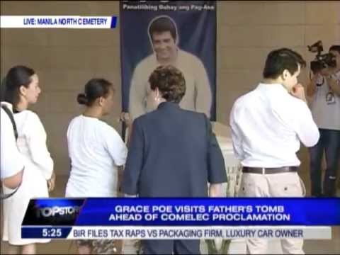 Grace Poe visits FPJ's tomb