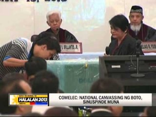 Download Video: Comelec suspends national canvassing