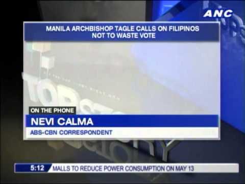 Tagle calls on Filipinos not to waste vote