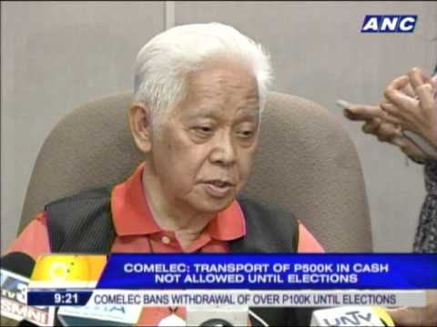 Comelec imposes 'money ban' to curb vote-buying