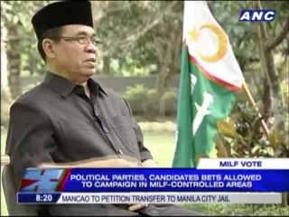 MILF rebels to vote on May 13