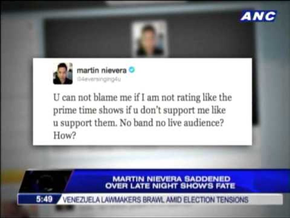 Martin laments new show nearing its end