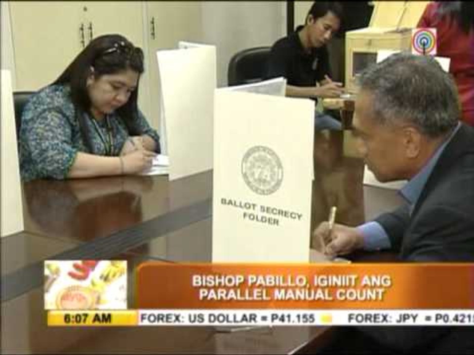 Bishop wants parallel manual count