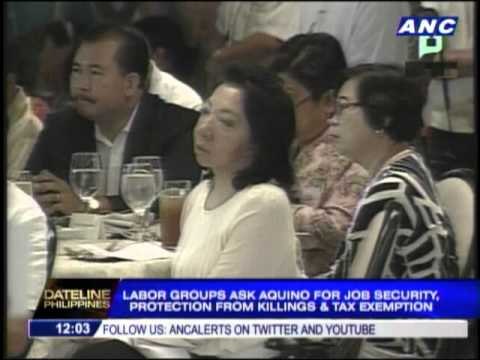 Labor groups ask Aquino to end contractualization