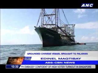 Chinese vessel brought to Palawan