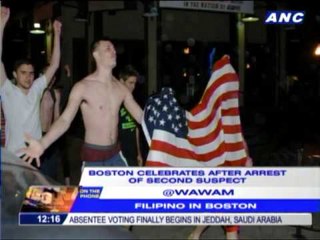 Boston celebrates after arrest of second suspect