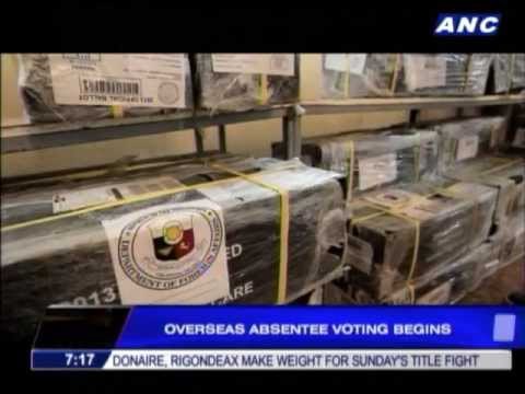 Overseas absentee voting begins
