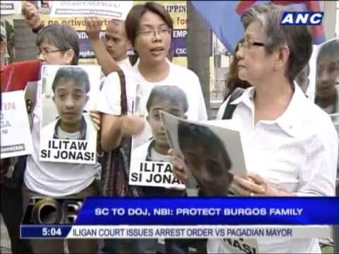 SC tells DOJ, NBI to protect Burgos family