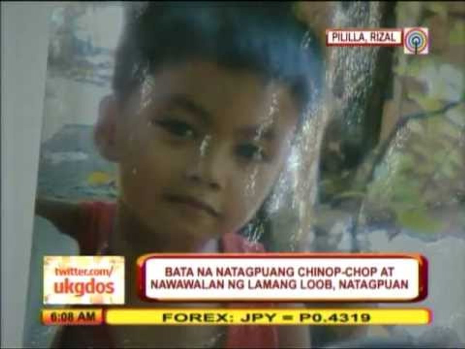 Rizal boy found dead; organs missing
