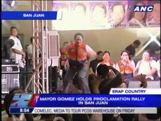 Erap in San Juan to campaign for Gomez