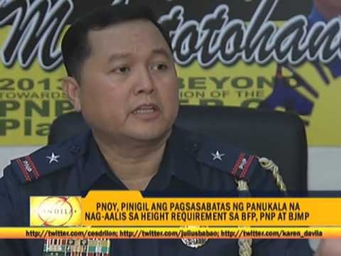 PNoy rejects 'short cops' bill