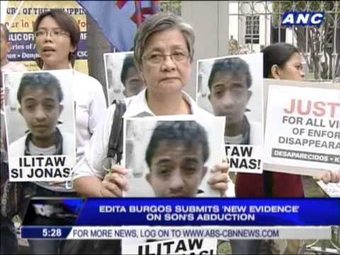 Jonas Burgos' mom files new evidence on abduction