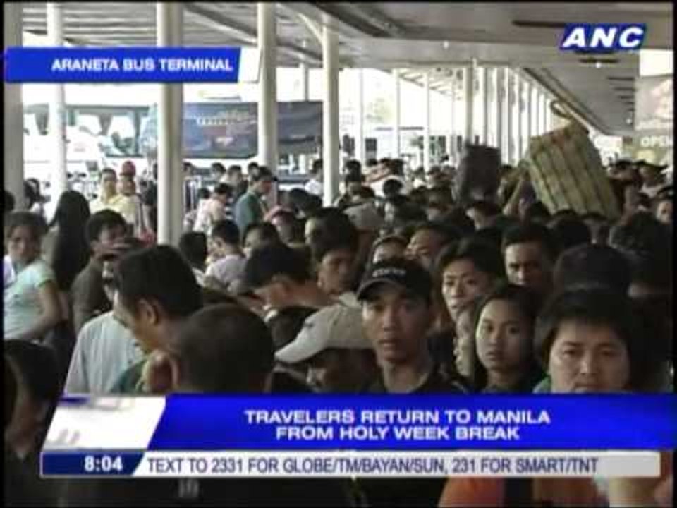 Vacation over: Travelers clog bus terminals