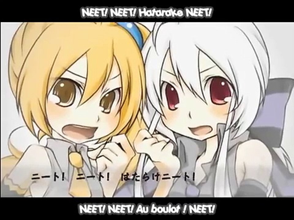 Yowane Haku & Akita Neru - Hatarake! NEET! 【French Sub + romaji】