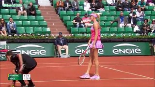 Ana Ivanovic vs Donna Vekic FO 2015 Highlights